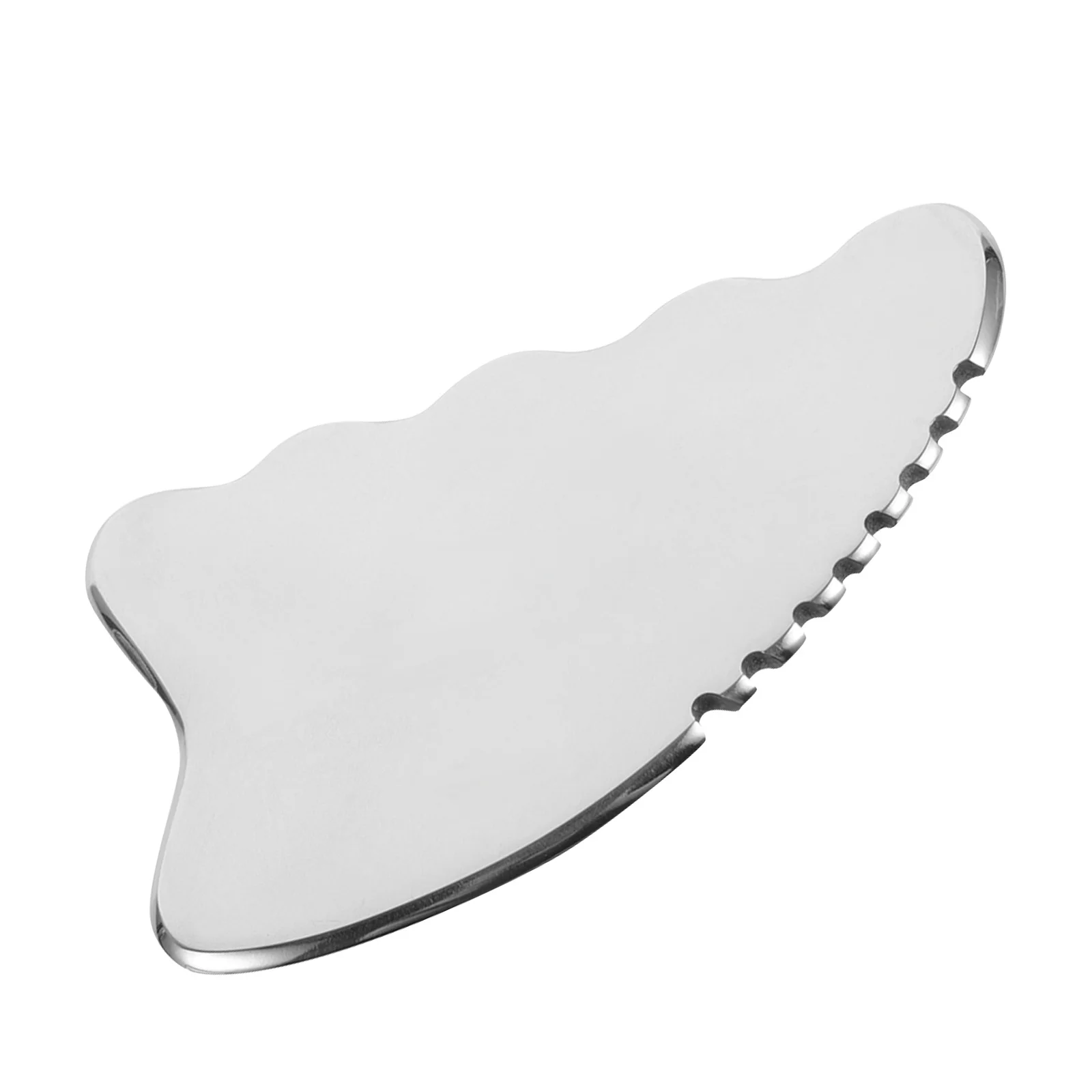 

1 шт., скребок для лица из нержавеющей стали, инструмент Гуаша, массажная доска для лица, скребковая доска, редуктор двойного подбородка, портативный массажер для мышц тела