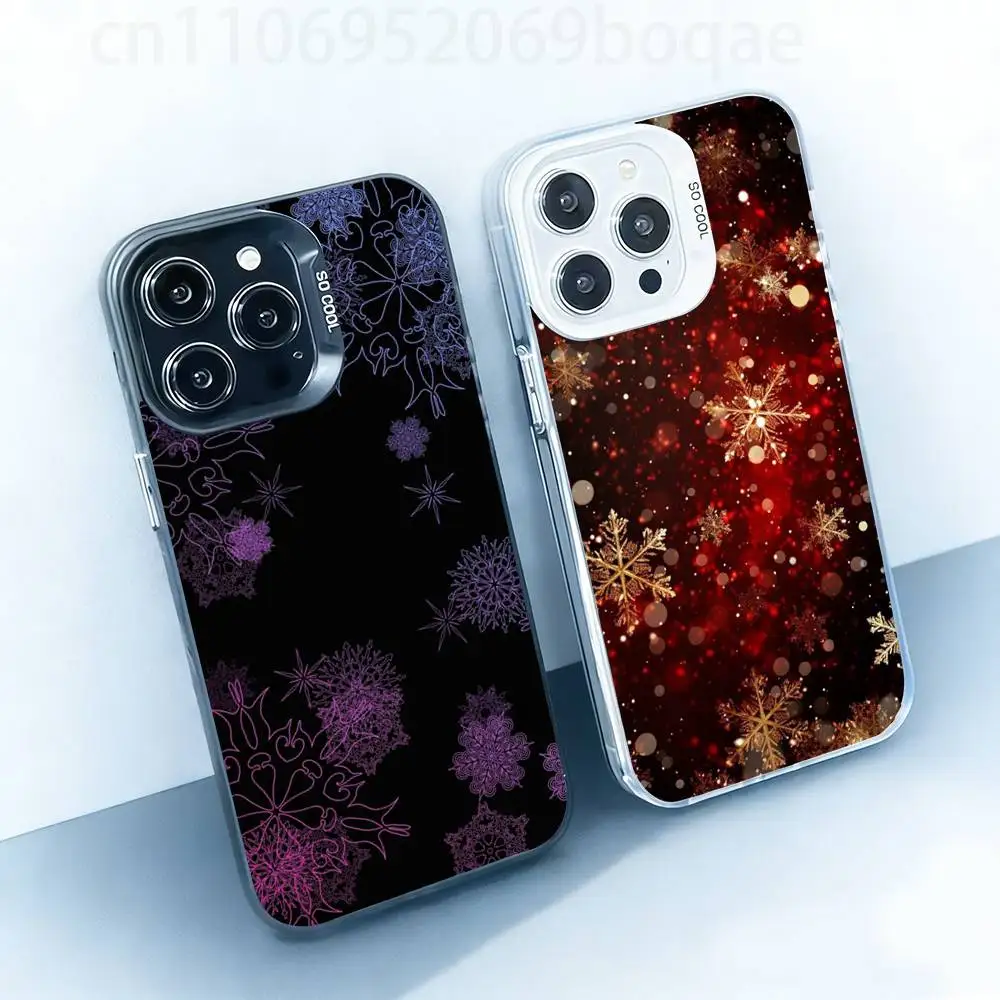 

Snowflake Gothic Hard Phone Case for IPhone 17 16 15 14 13 12 11 Pro Max Plus16E X XR XS Max shockproof Full Cover