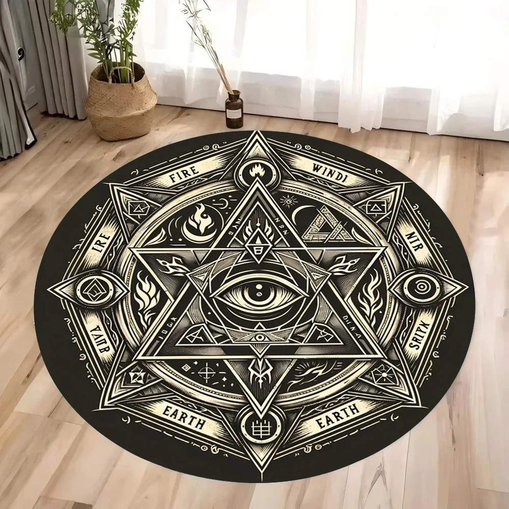 سجادة مستديرة سحرية كرتونية، سجادة ديكور أرضية متطورة لغرفة المعيشة وغرفة النوم والشرفة، سجادة أنيقة لتزيين الفندق