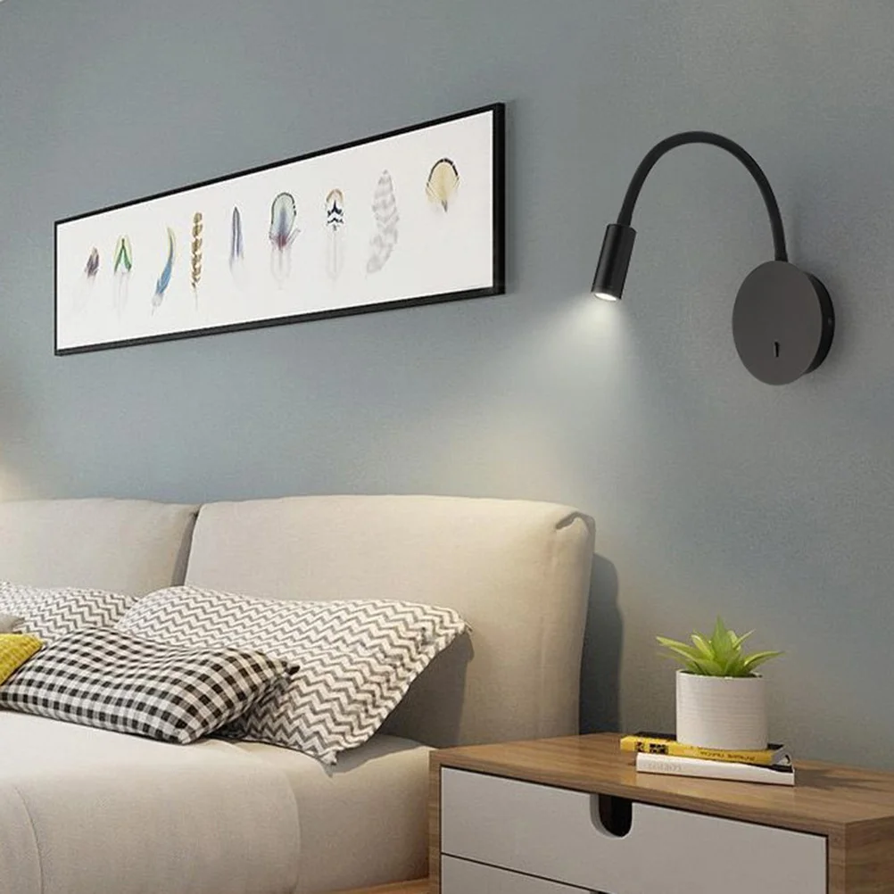 

Flexible Light Warm Lighting Bedside Lamp For Reading Wall Flexible Reading Lamp Study Book Illumination Wall Mount