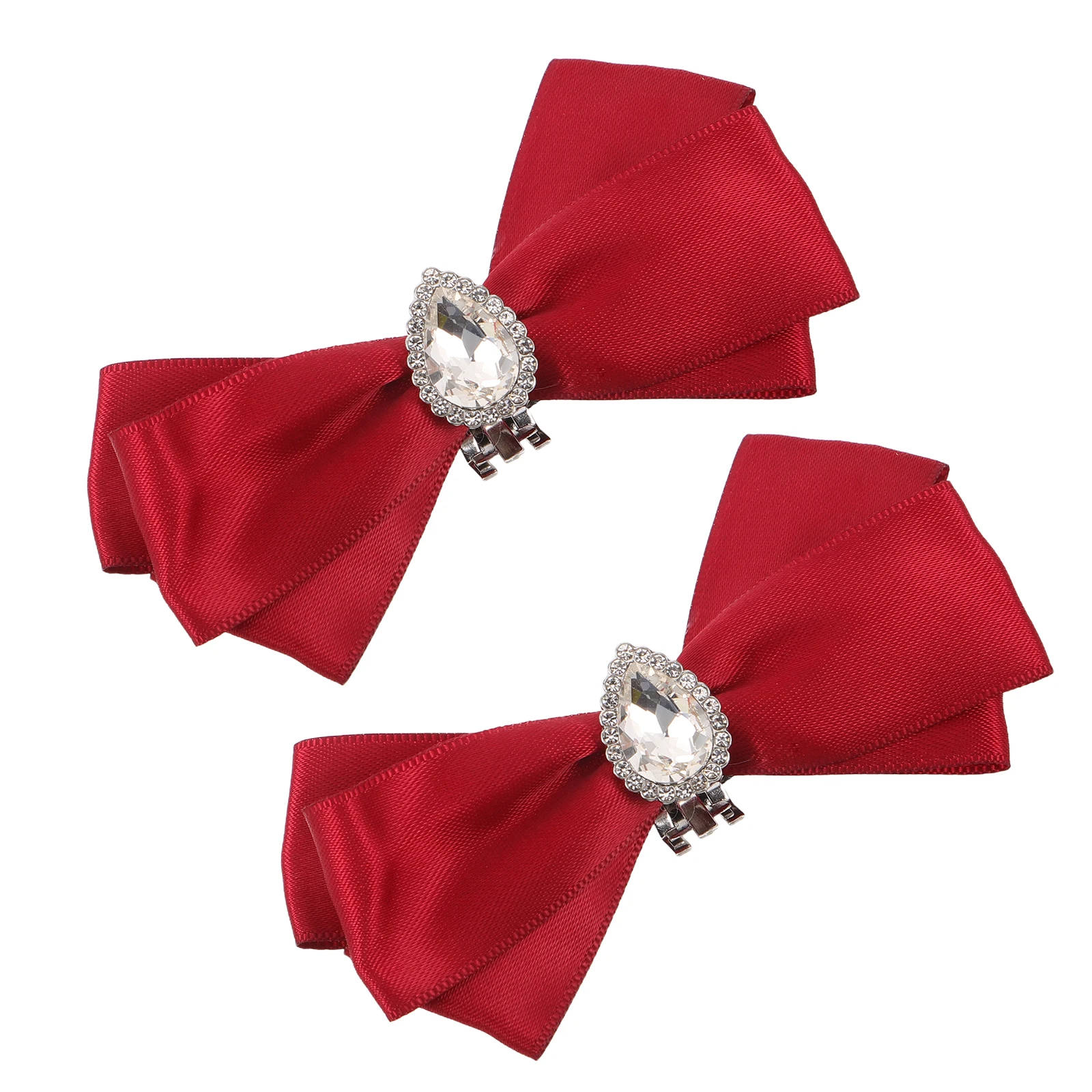 

1 Pair Butterfly Knot Shoe Accessories Red Bow Clips For Women'S Heels Pumps Sandals Decorative Shoe Embellishments Fastening