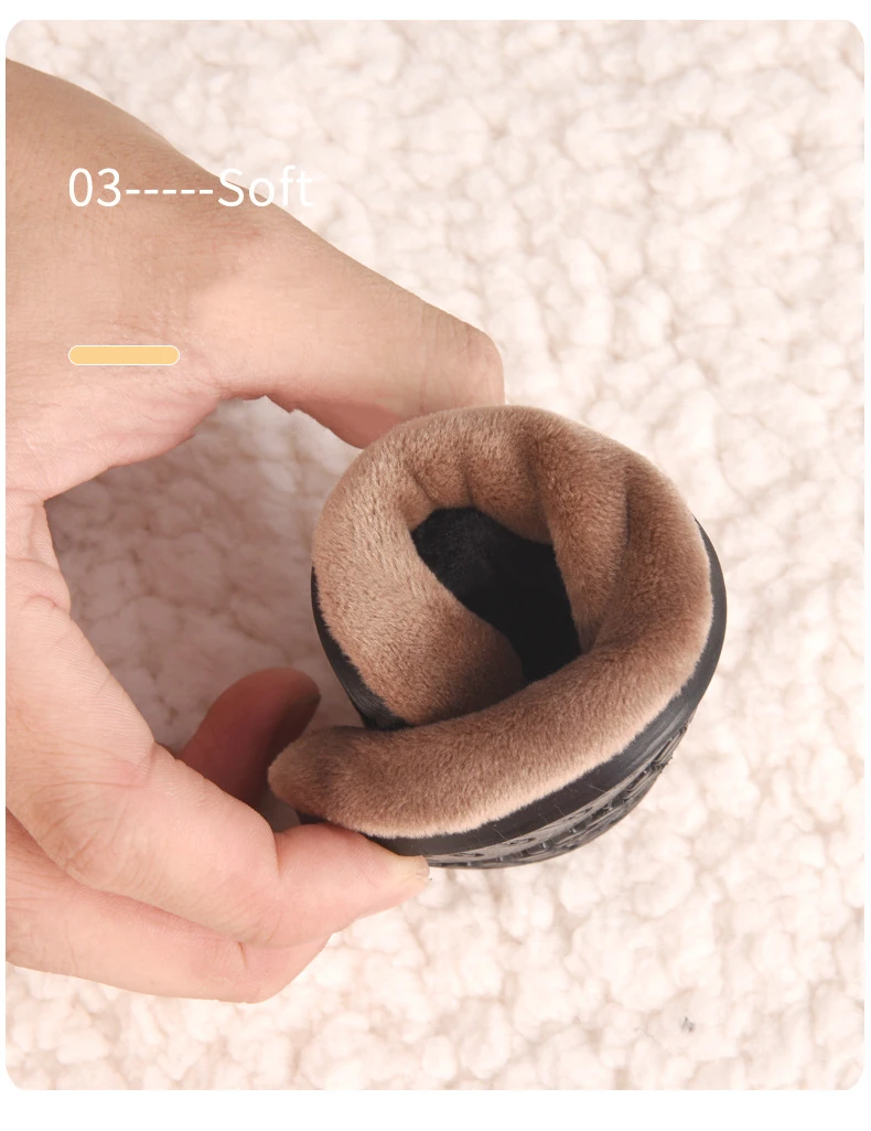 Winter Kinder Boden Schuhe Für Baby Hausschuhe Kinder Plüsch Warme Jungen Mädchen Weiche Anti-slip Kinderzimmer Indoor Schule Kinder schuhe – Detail 4