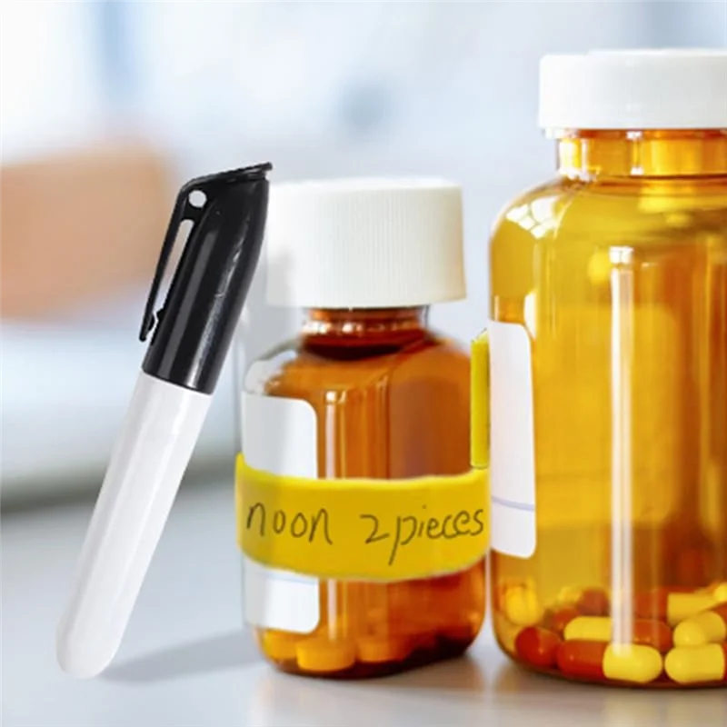 APPLIA-medicijnflesclip, etiketteclip voor medicijnflesjes, gemakkelijk te identificeren medicijn - fles met etiket