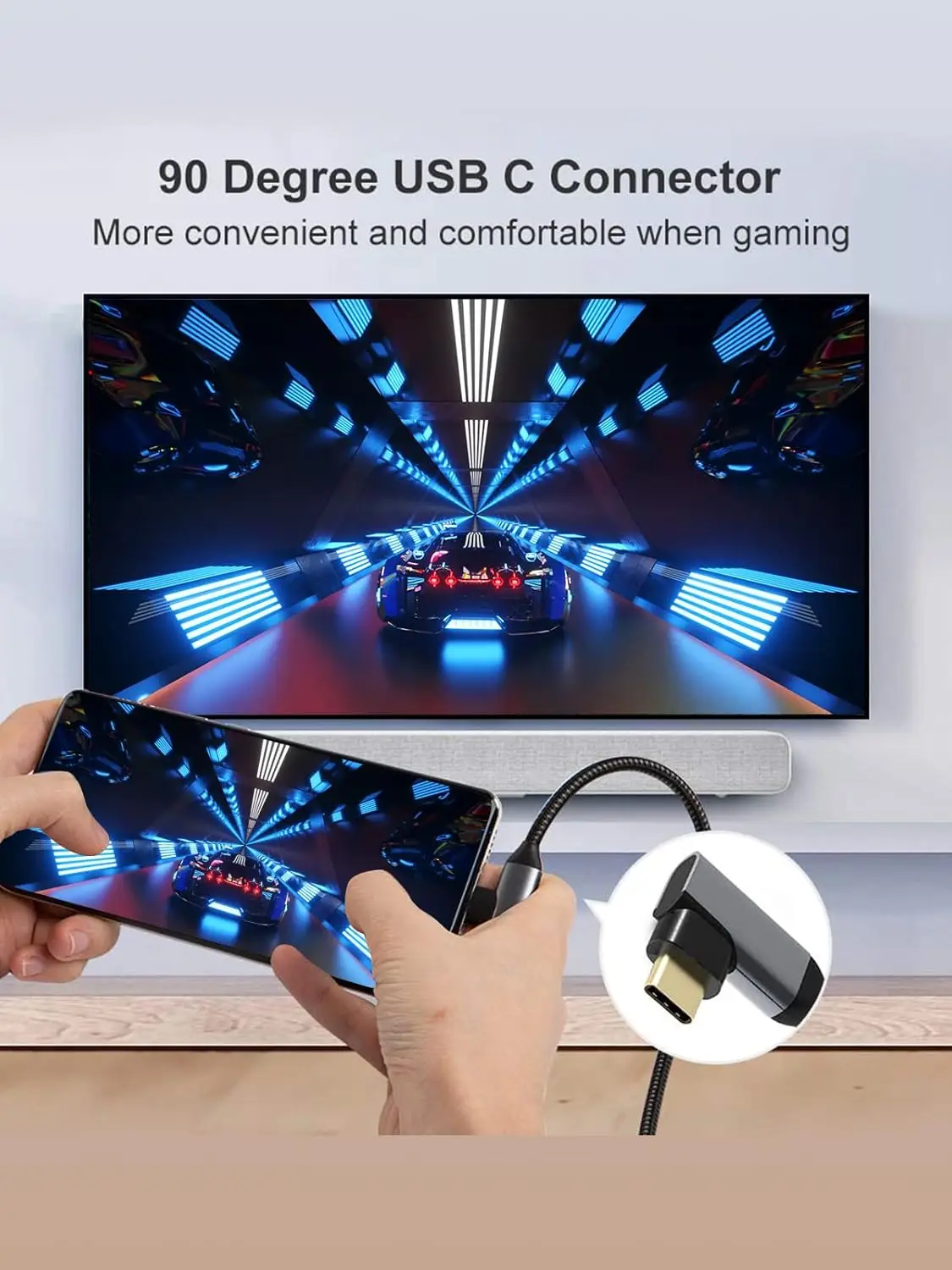 10PCS Ultra HD 4K HDR Video Cable New Type-C To HDMI Universal Screen Mirroring For Phone Tablet Laptop