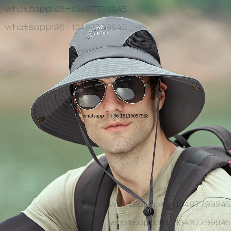 Summer fishing cap men's foldable cycling sunscreen cap quick drying outdoor