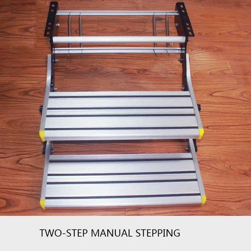 Scaletta pieghevole a gradino singolo/doppio Scaletta in lega di alluminio Pedale da campeggio antiscivolo Passo manuale portatile telescopico