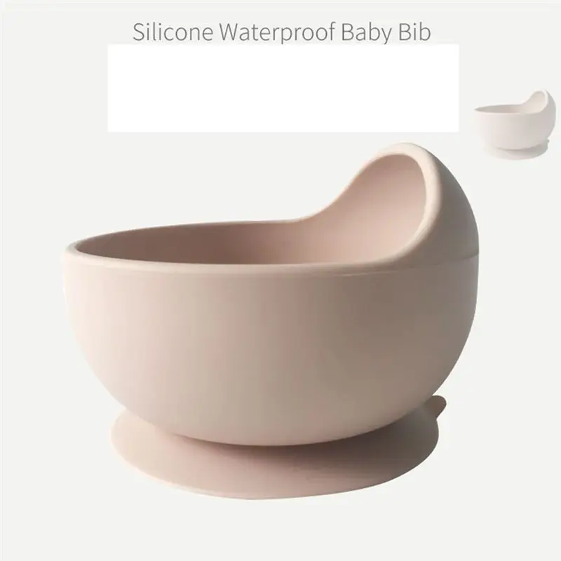 A84F-Silicone Baby Feeding Bowl Waterproof Baby Learning Suction Bowl Supplementary Food Bowl