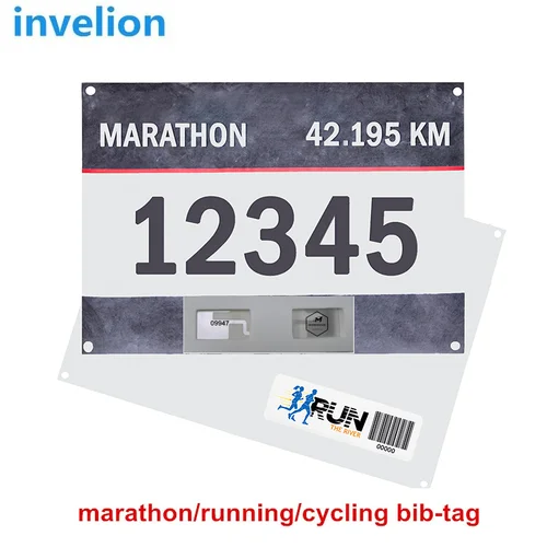 Imagen 1 del producto Número de serie impreso EPC ID Etiqueta RFID UHF Impinj de largo alcance 840-960Mhz similar con Smartrac Dogbone Impinj MONZA R6 Chip de sincronización