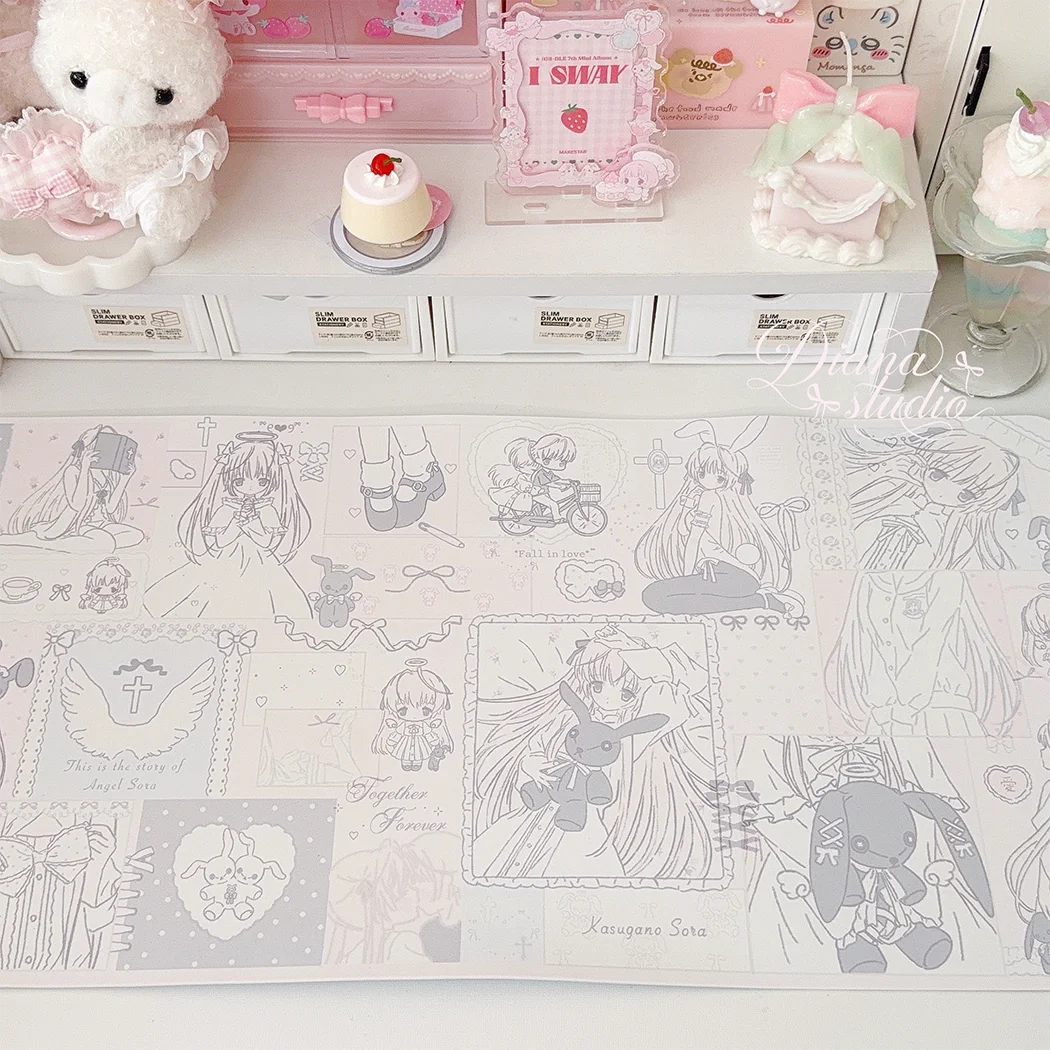 Desk Pad Leather Large - แผ่นรองเมาส์ขนาดใหญ่สำหรับสาวๆ ดีไซน์ดั้งเดิม ทำจากหนัง PU กันน้ำ กันลื่น