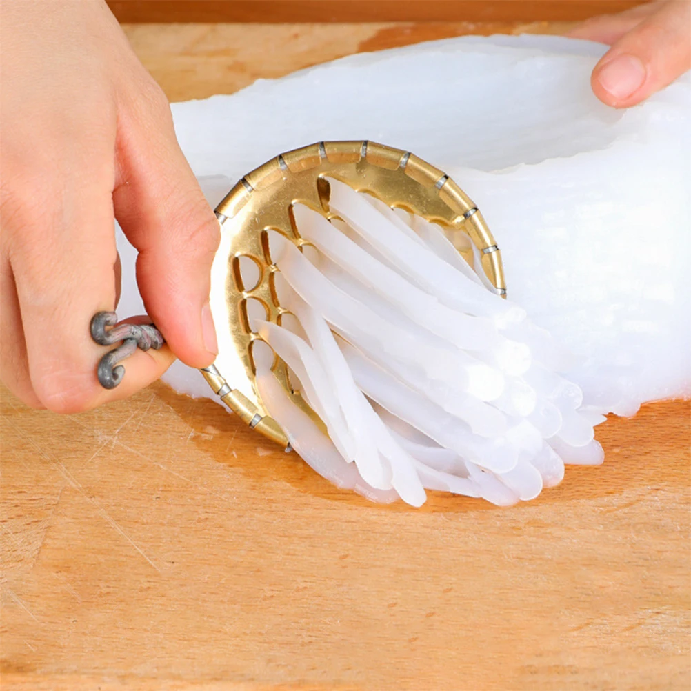 

2Pcs Copper Bean Jelly Scraper Reusable Food Scraping Gadget Comfortable Use Multipurpose Jelly Scrapers Household