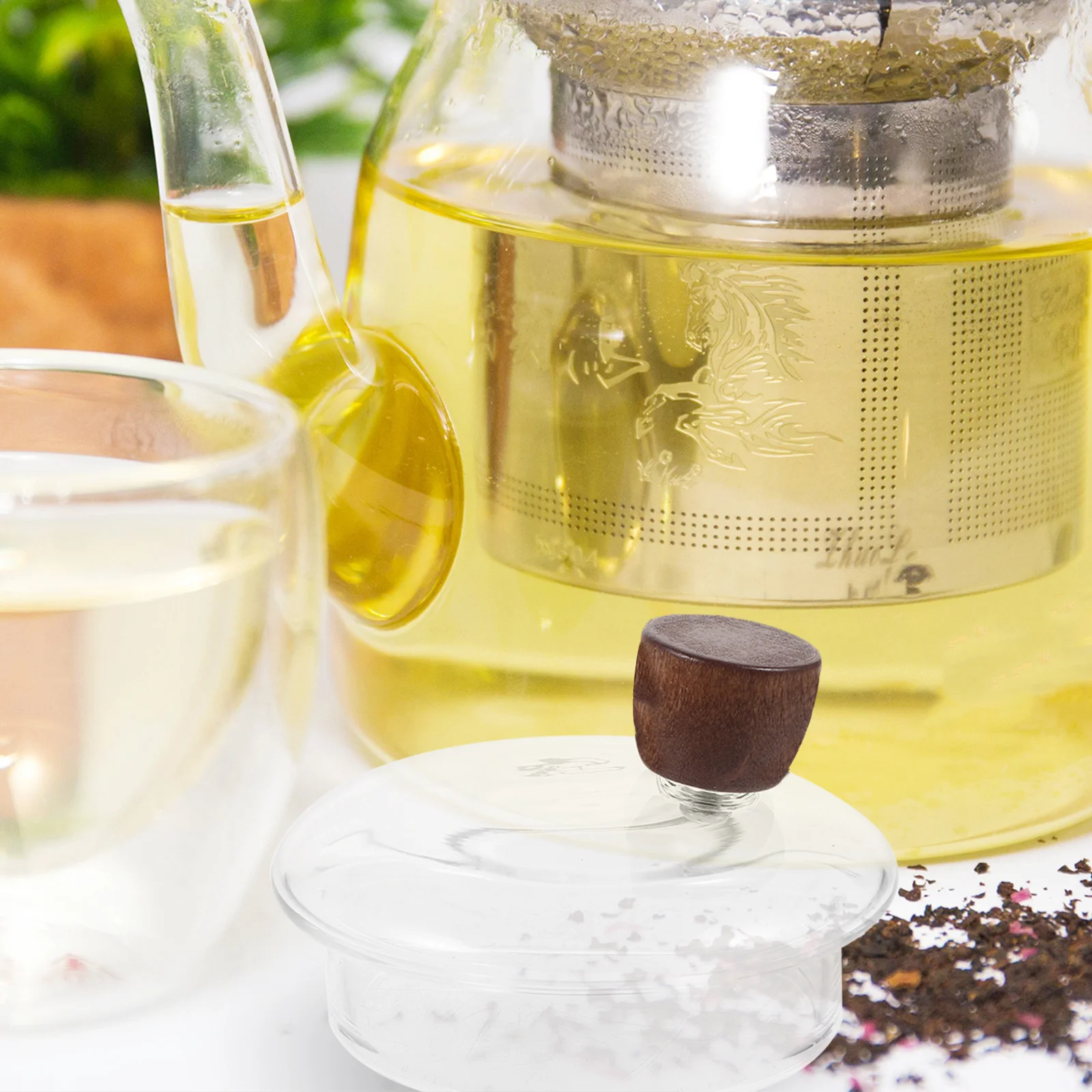 

Teapot Accessory Glass Lid Replacement for Tea Kettle Heat-Resistant Clear Teaware Lid Delicate Cover Glass Teapot Supplies