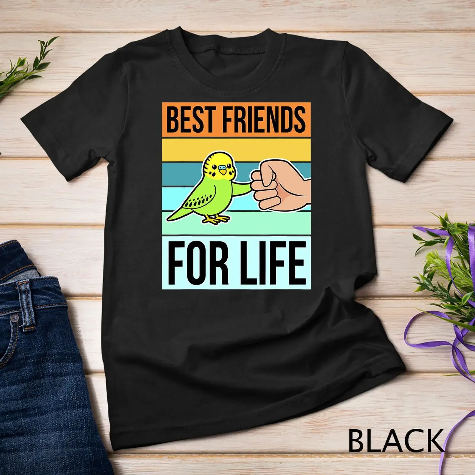 Parakeet Bird T Shirt Budgerigar Parrot Best Friends Pet Lover SweaT vintage Washed Casual graphic designer clothes Stretched