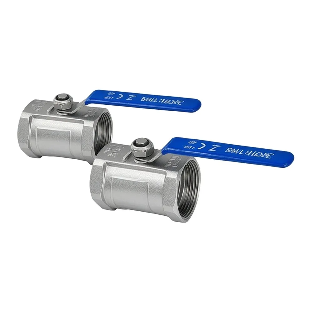 304 SS Ball Valve 1-14 NPT Threading 2-Pack for Standard Port Applications Home Shop and Light Industrial Sites