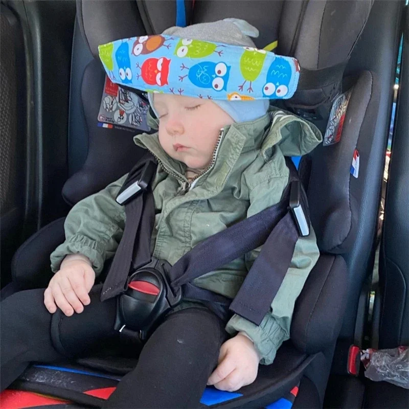 Soporte de cabeza de asiento de coche para bebé, Cinturón de sujeción ajustable, Corralitos para niño y niña, posicionador de sueño, almohadas de