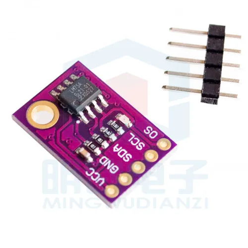 Sensor de temperatura lm75, interface i2c de alta velocidade, módulo de placa de desenvolvimento de alta precisão lm75a
