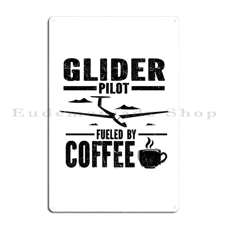 Gliding Glider Coffee Gift Metal Plaque Poster Kitchen Design Vintage Cinema Garage Tin Sign Poster