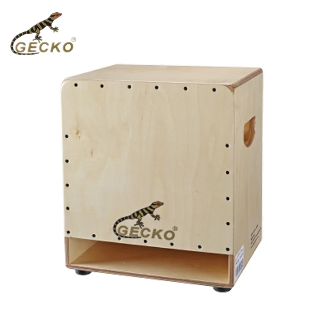 GECKO CD02 Cajon Box Drum Hot Sale Percussion Instruments Snare String Cajon Drum Instrument Musical Natural Bass Cajon Box Drum