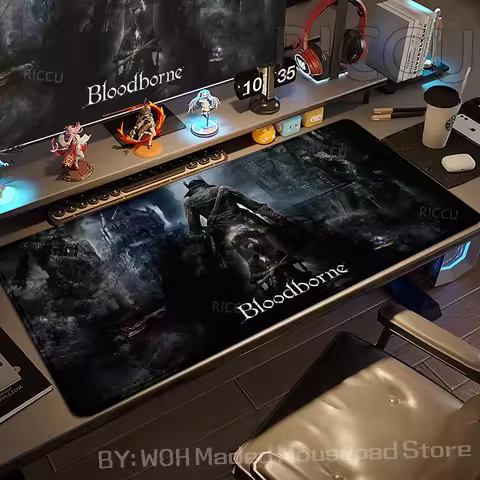 Large Pc Keyboard Mouse Pad Game Bloodborne Mousepad Gamer XXL Desktop Mat Computer Gaming Deskmat 900x400mm Office Table Carpet