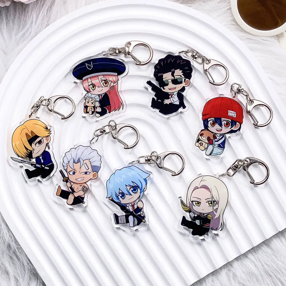 Personajes de Anime Undead Unluck lindo llavero acrílico accesorios bolso encanto creativo mochila colgante llavero regalos para amigos
