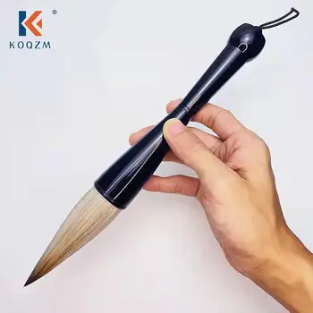 1pc szczotka wilcze włosy włosów owczych kaligrafii i malowania drewna tradycyjny atrament chiński pędzel kaligrafia regularna praktyka skryptu