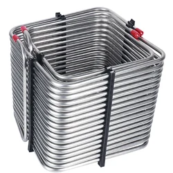 Square Two Way Cooling Coil Stainless Steel Jockey Box Coil Chiller 5/16''OD Tube Cooler For Homebrew Draft Beer Box Kegerator