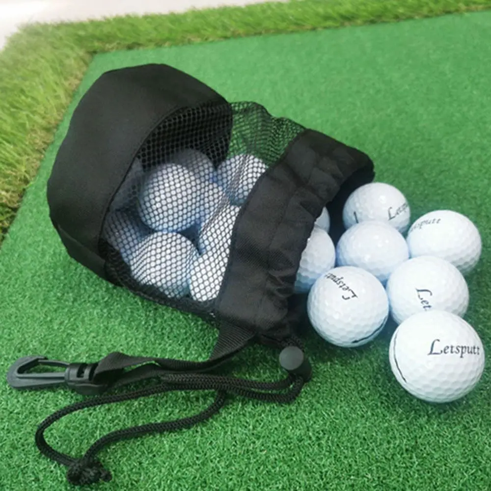 High Quality Durable Nylon Waist Pack Golf Ball Holder Mesh Net Bag Golf Ball Pouch Storage Bag Golf Ball Bag Golf Pouch