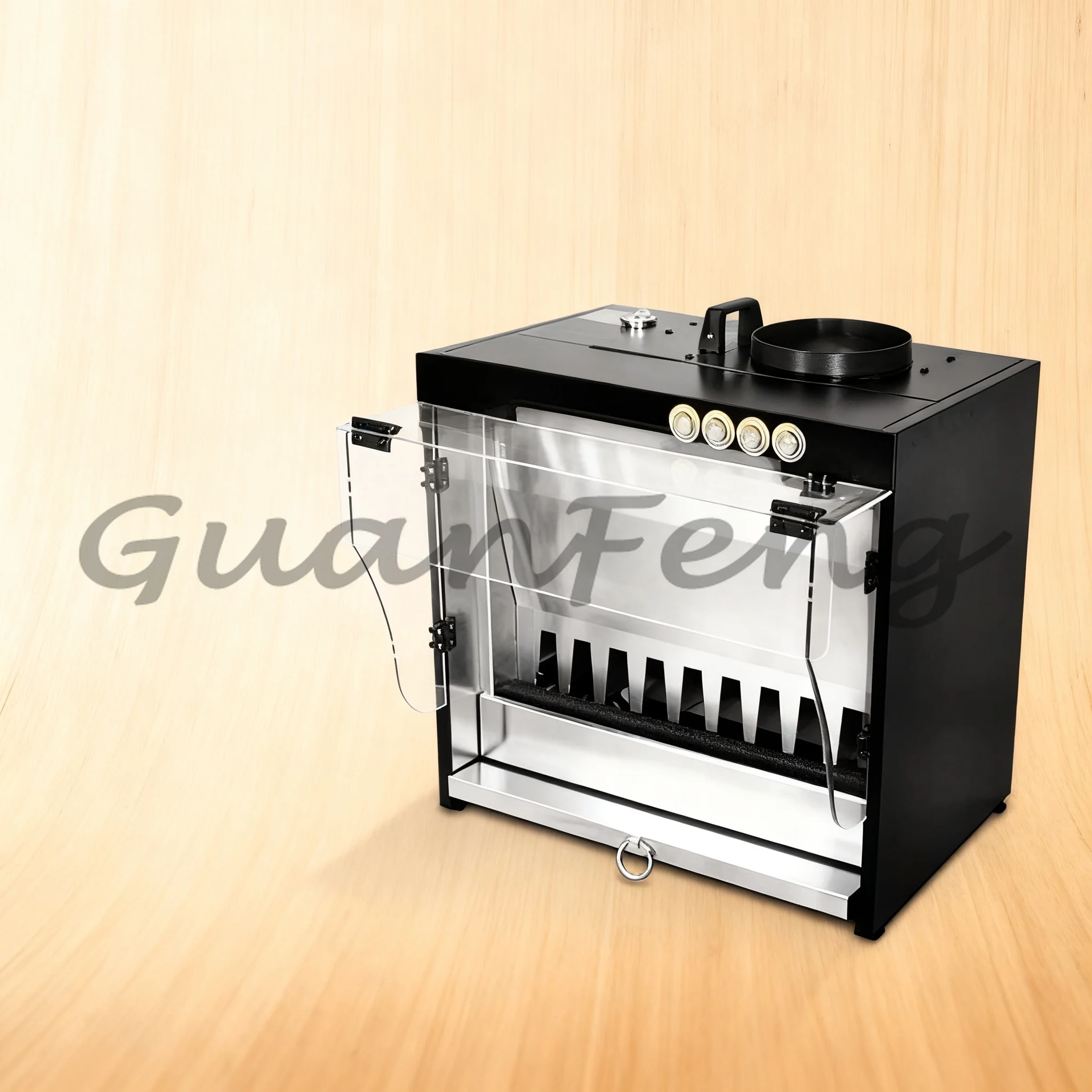 Stainless Steel Water Curtain Spray Booth Negative Pressure Exhaust Workbench Water Wash Paint Mist Filter Spray