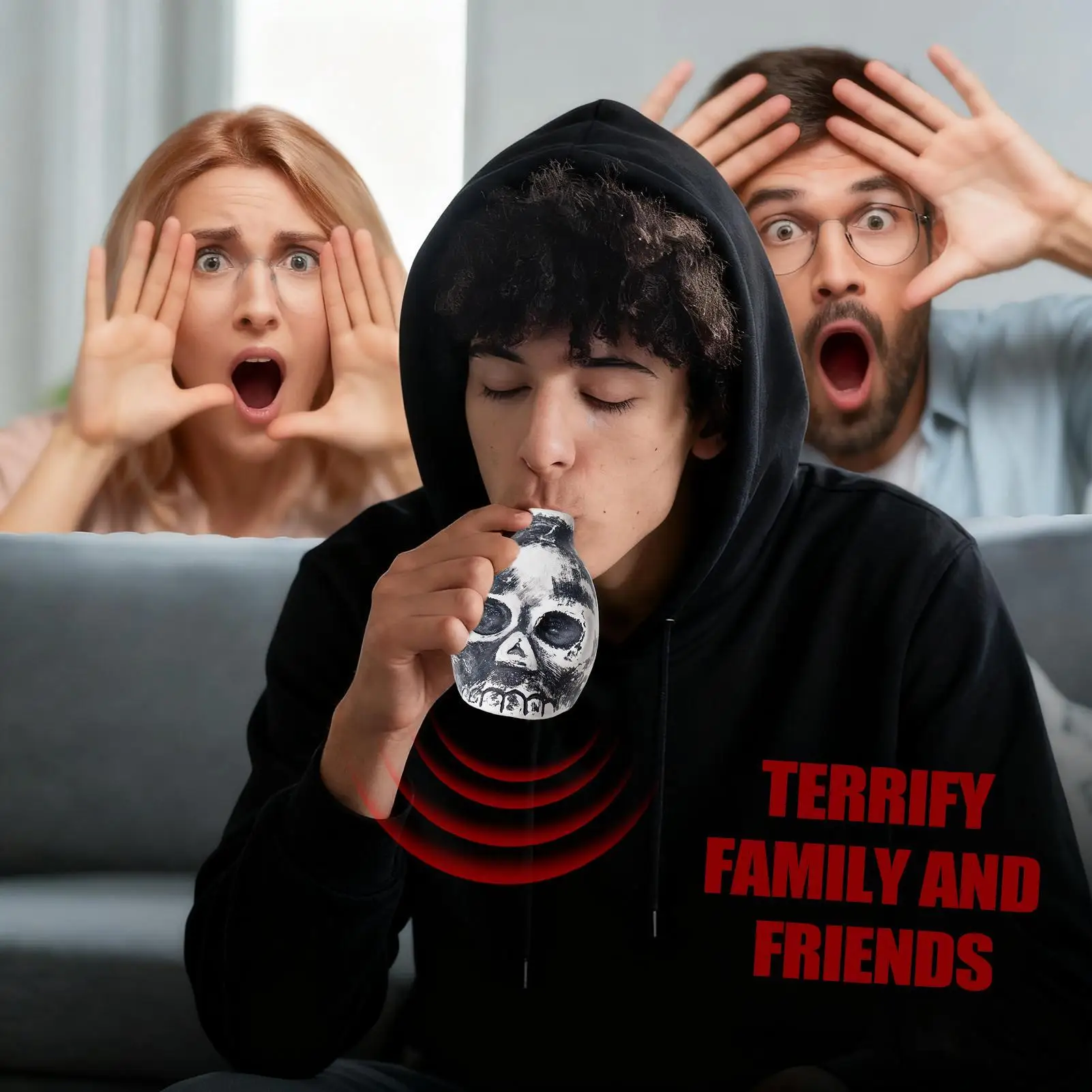 Silbato fantasma, recuerdo de fiesta, juguete de broma aterrador, silbato de muerte aterrador para exteriores para hombres, mujeres, niños, adolescentes, familia, amigos, jóvenes