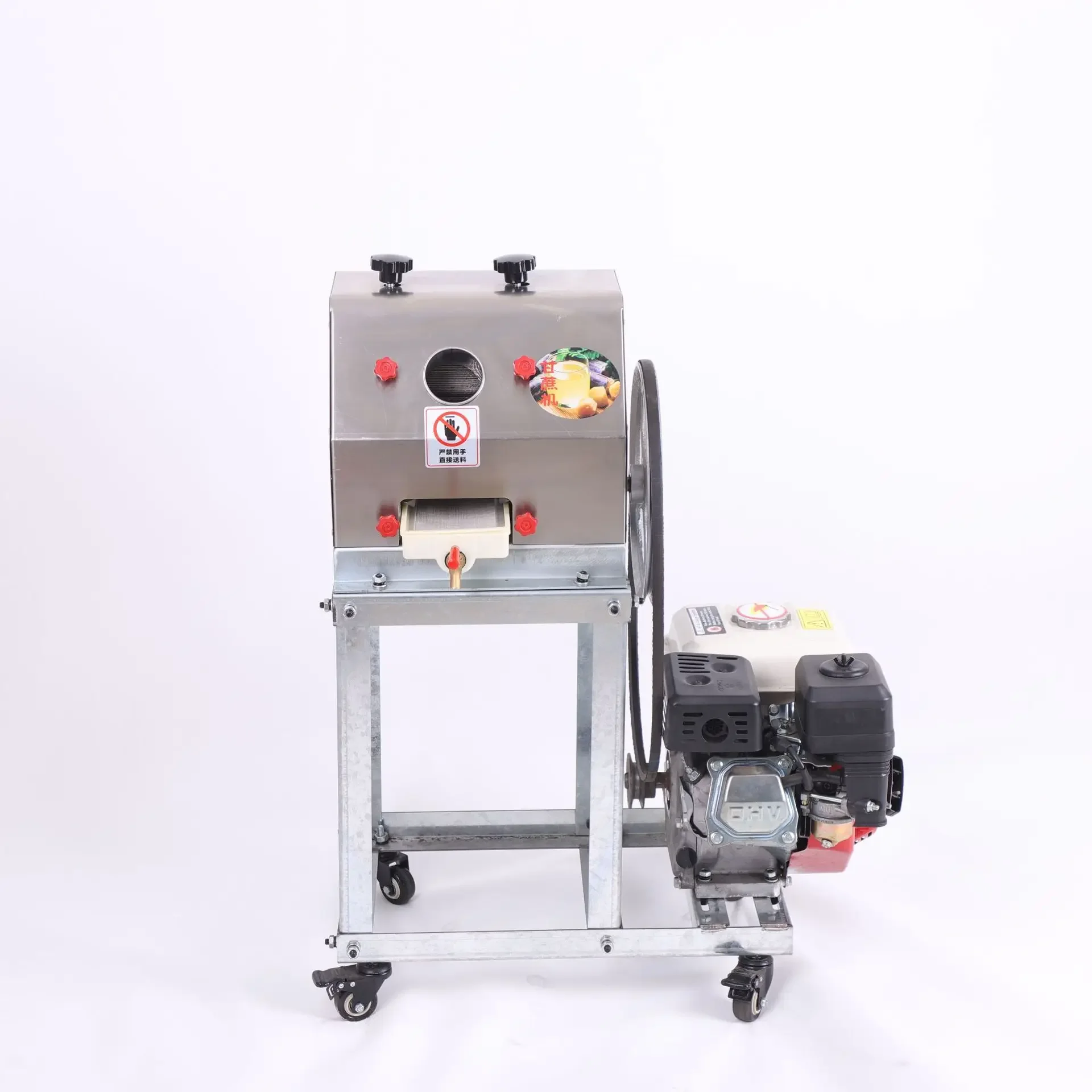 Extractor de Jugo de Caña de Azúcar Eléctrico de Alta Potencia, Nuevo Motor de Gasolina para Vendedores Ambulantes de Mercado Nocturno, Pequeño Molino de Caña de Azúcar con Motor Central