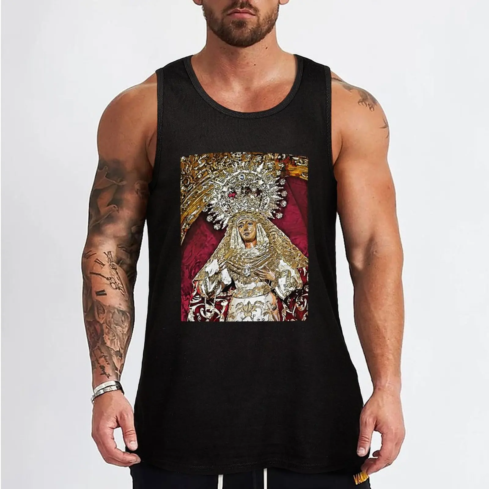 Seville, Esperanza de Triana Tank Top Heavy Duty Tank Top Work Outdoor Sleeveless Shirt - view 2