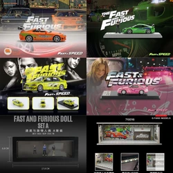 Ready Stock - Fast Speed FS 1:64 Supra Targa A80 S2000 EVO Eclipse FNF Skyline R34 RWB964 Ek9 Figure Diorama Diecast Model Car