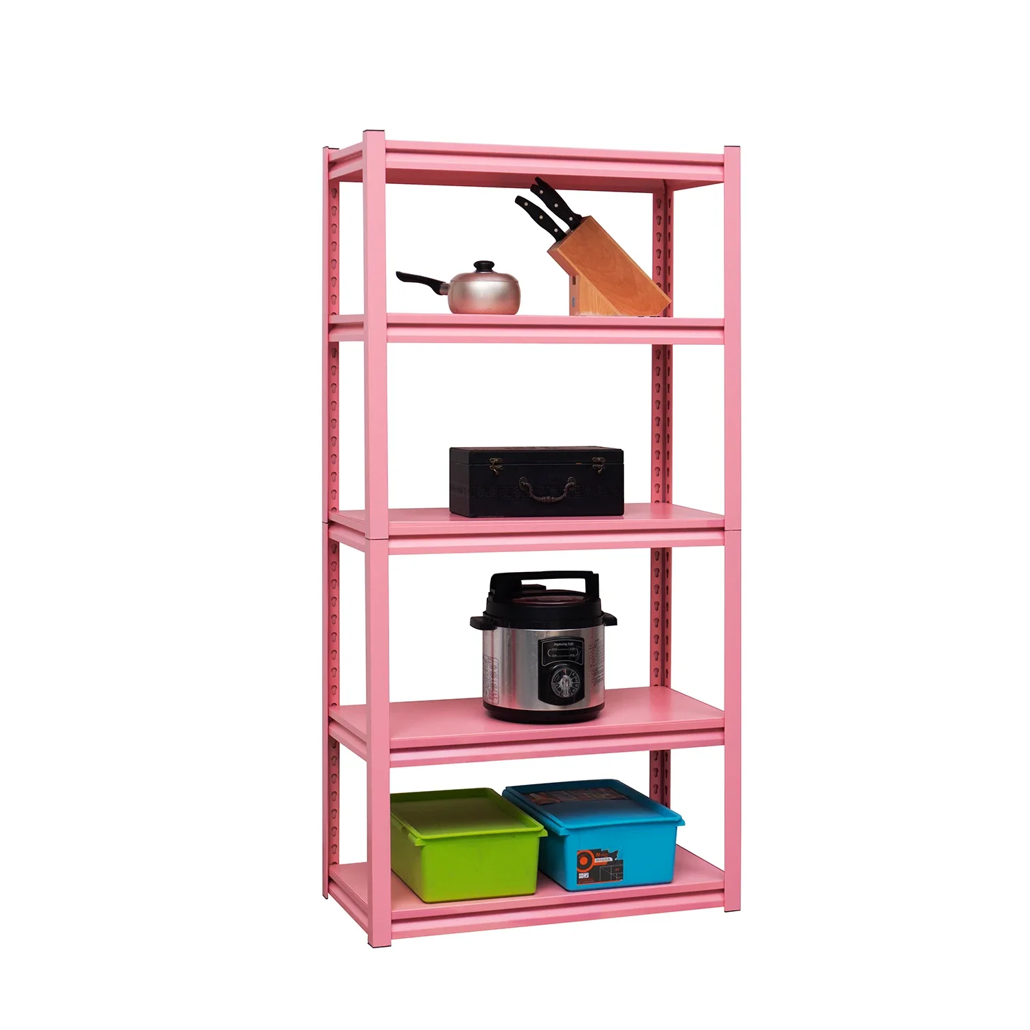 

A Steel 4 layers Lightweight Shelves Boltless Racking Shelves Metal Stacking Storage Shelf Racks