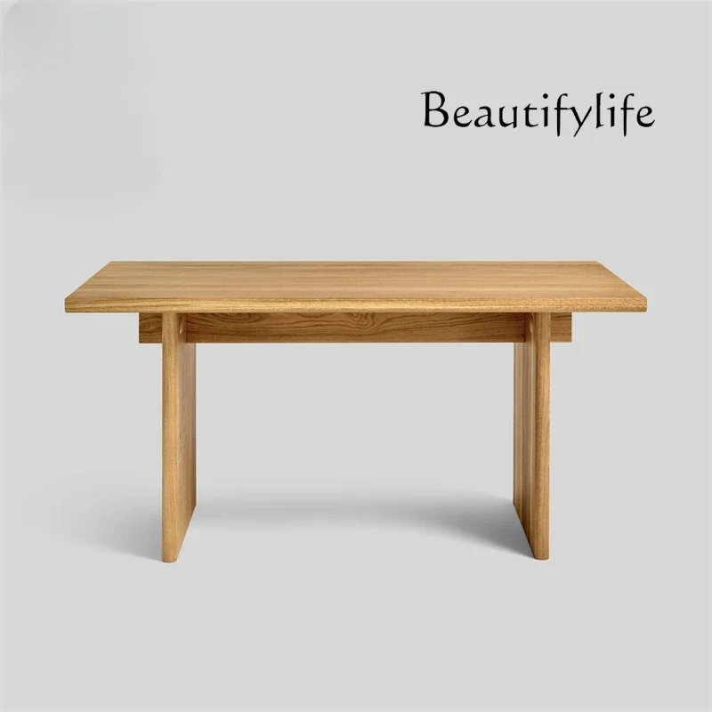 

N Nordic Simple Solid Wood Dining Table Vintage Log Ash Conference Table Conference Table