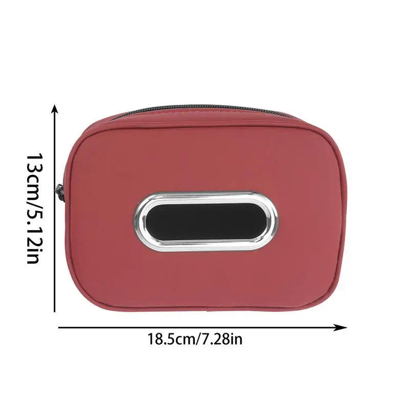 Car Napkin Holder PU Leather Tissue Boxes For Cars Backseat Tissue Cover Sun Visor Accessory Car Tissue Box Holder For Interior