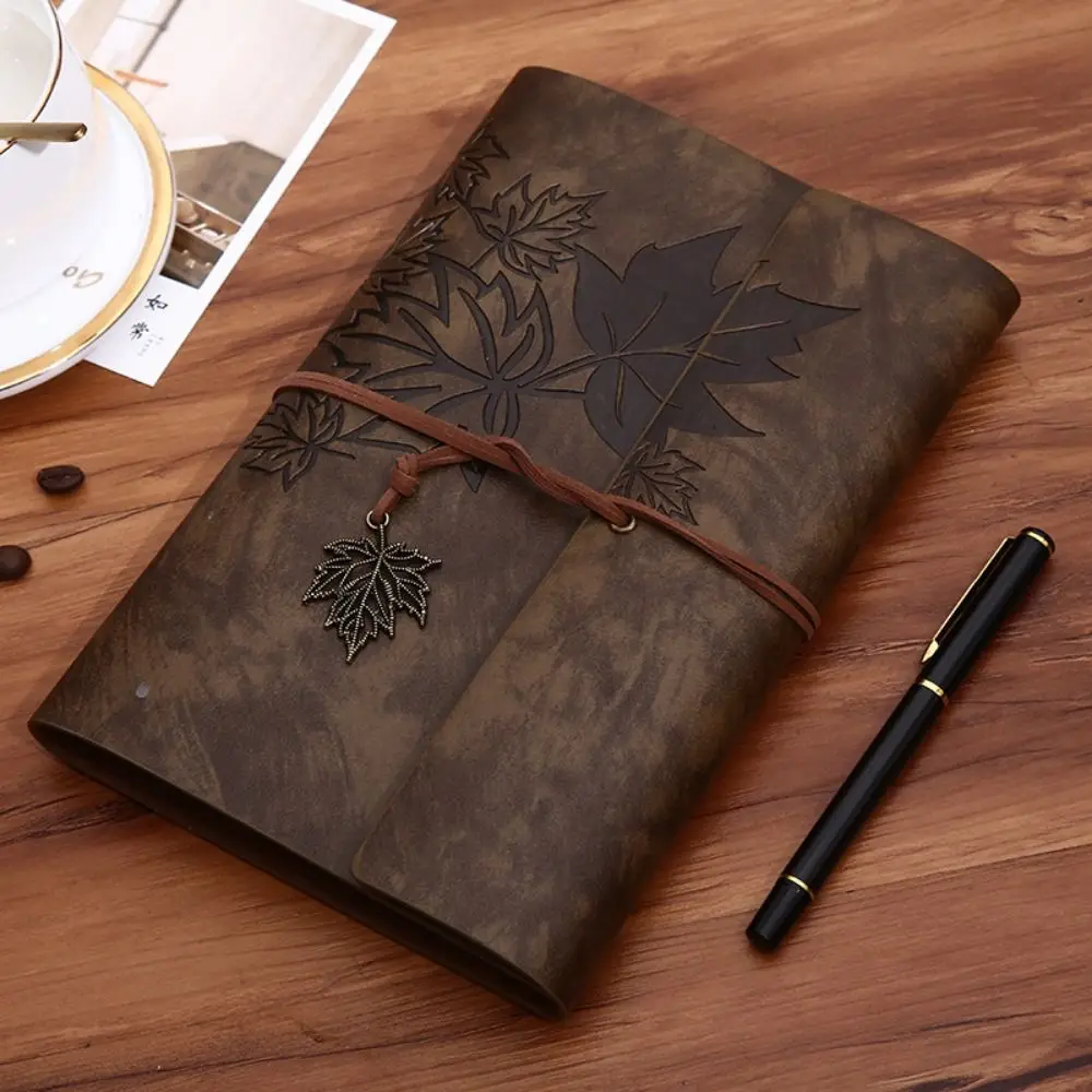 A7/A6/A5 المسافرين خمر دفتر بولي Leather الجلود كرافت ورقة دوامة دفتر فضفاض ورقة الموثق الرجعية دفتر القرطاسية