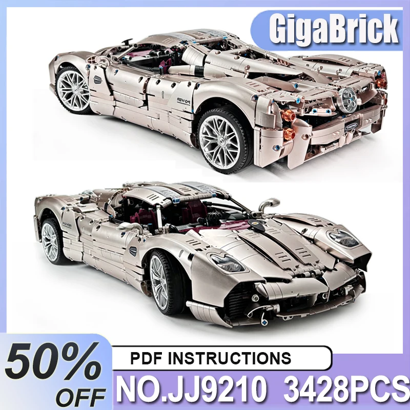 

Ограниченная серия, модель гиперкара из розового золота, 3428 шт., технический супер спортивный автомобиль, строительные блоки, кирпичи, игрушка-головоломка на день рождения для детей