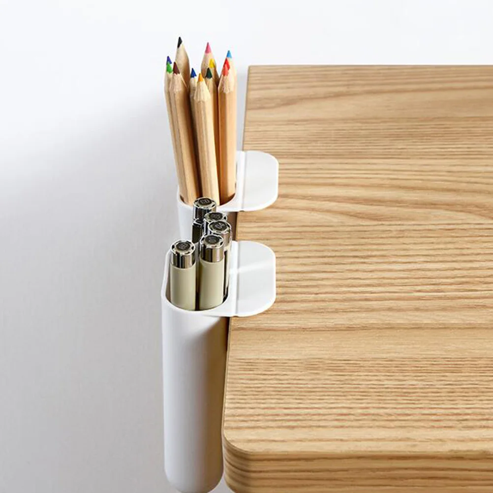 

2 Pcs Pen Storage Box Pencil Holder Holders Self-adhesive Desktop Multifunction