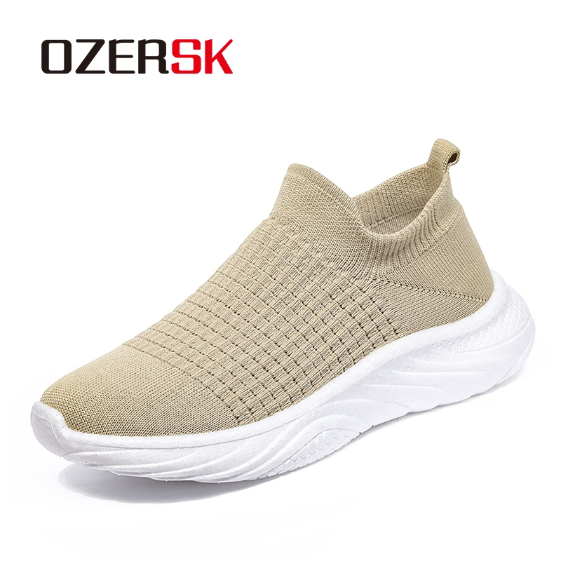 

Кроссовки OZERSK для пар, всесезонные, повседневные, с плетеным верхом из сетки, воздухопроницаемой подкладкой, амортизирующие, легко надеваются, для женщин