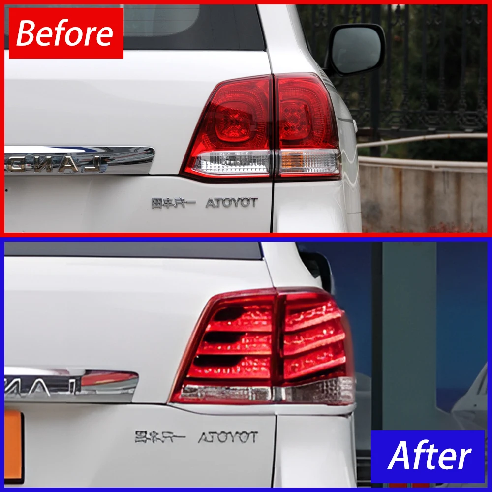 Auto Rücklicht für Land Cruiser 2008-2015 LED Auto Hinten Zurück Lampen Montage Upgrade Streamer Drehen Rückleuchten Zubehör