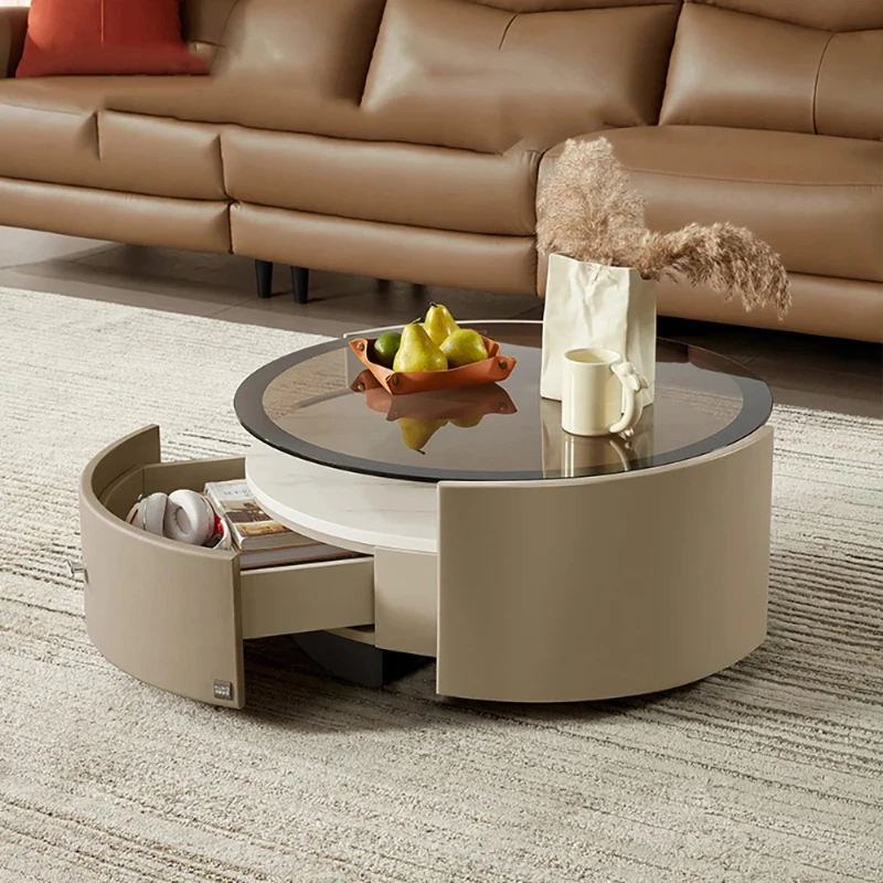 

Design Unique Side Table Modern Round Luxury Glam Coffee Tables Unique Minimalist Stolik Kawowy Living Room Furniture