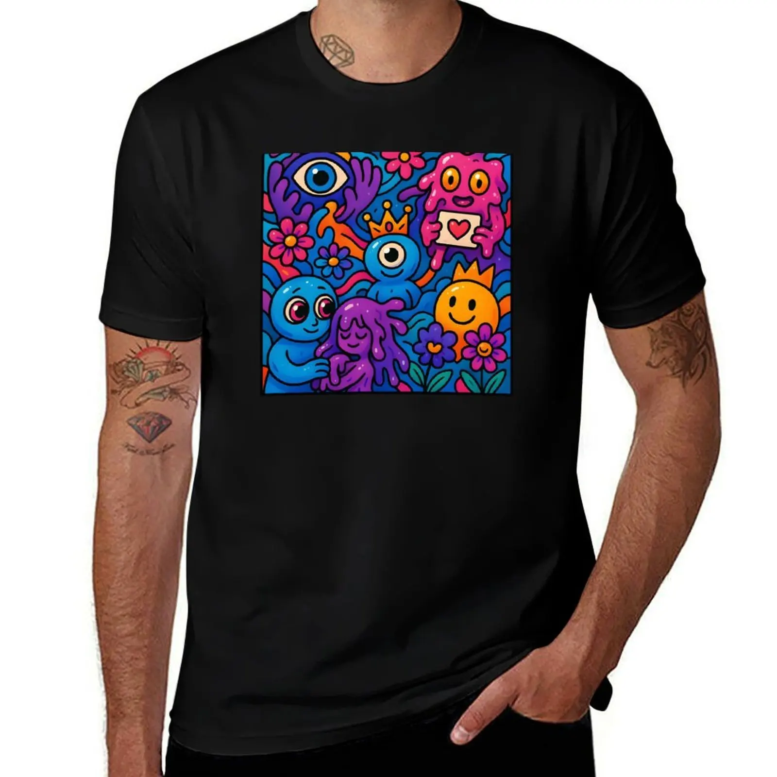 

Monstrous Tenderness – A Kawaii World Full of Love T-Shirt tops essential t shirt Clothing funny meme t-shirts t shirt for men