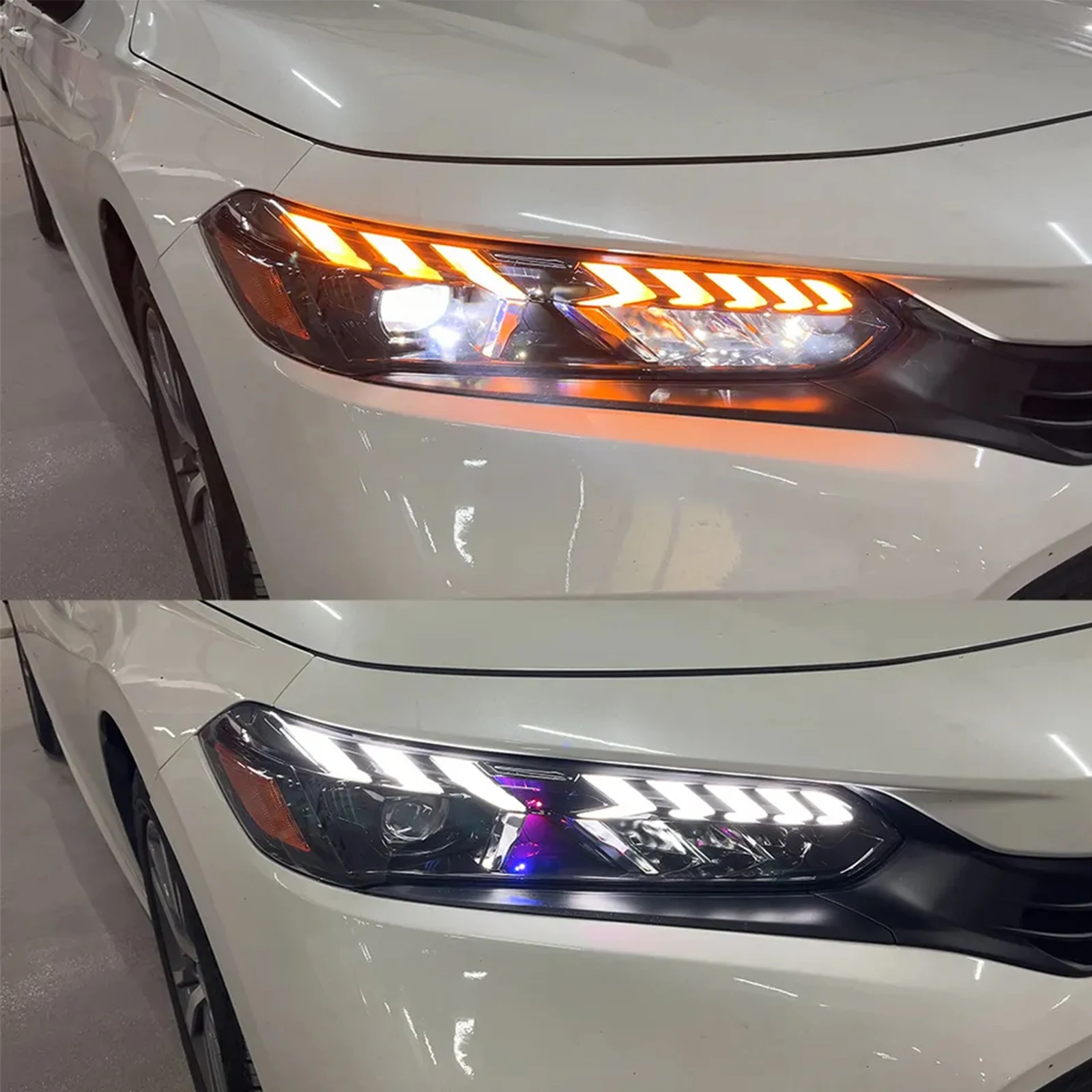 

LED Headlights for Civic 11th Gen - DRL, Hi/Lo Beam, Black Housing, Plug & Play, Direct Fit Assembly