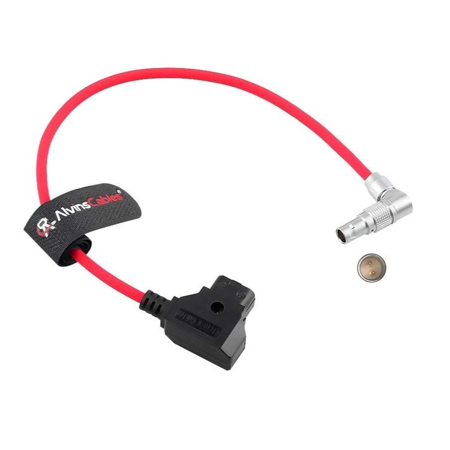 Alvin's Cables Rotatable Right Angle 2 Pin to D-tap Power Cable for Z CAM E2 S6/F6 Adjustable 90 Degrees Ultra Soft 30cm12inches