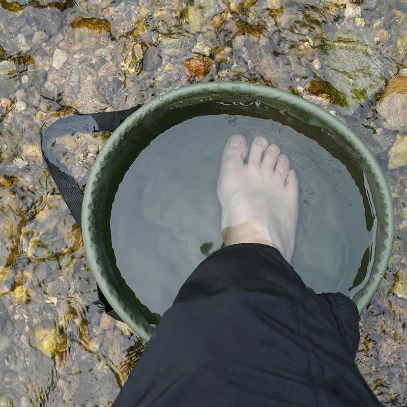 في الهواء الطلق دلو قابل للطي سعة كبيرة المحمولة متعددة تخزين حوض قابل للطي لصيد الأسماك التخييم السفر المشي لمسافات طويلة نقع القدم