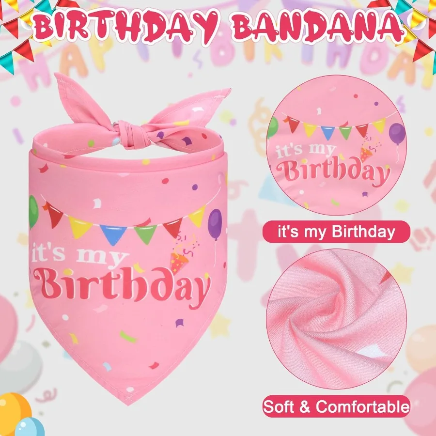 زي عيد ميلاد الكلب، قبعة لطيفة، وشاح باندا وكعكة صارصة، لعبة الكلب لحفلات أعياد الميلاد، هدية رائعة للحفلات الصغيرة