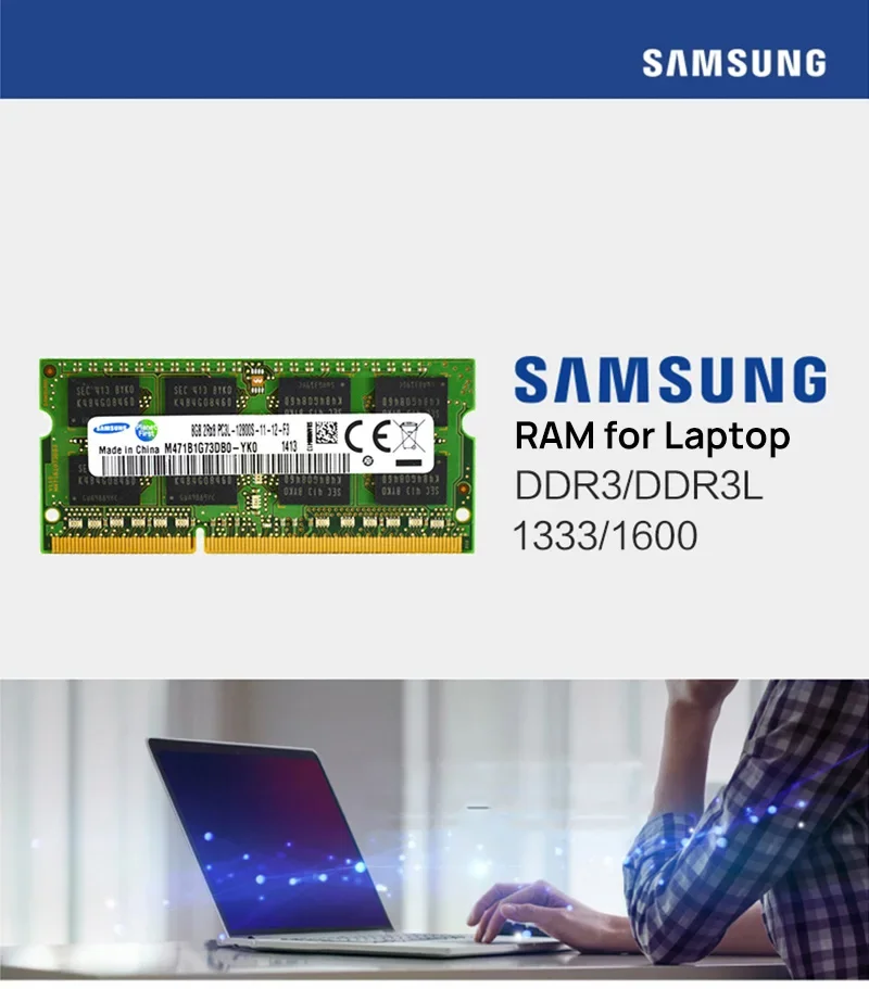 سامسونج ذاكرة الكمبيوتر المحمول عصا 4GB 8GB DDR3 1.5V /DDR3L 1.35V RAM 1333 1600 MT/s MHz SODIMM 204pin الذاكرة لأجهزة الكمبيوتر المحمول المحمول