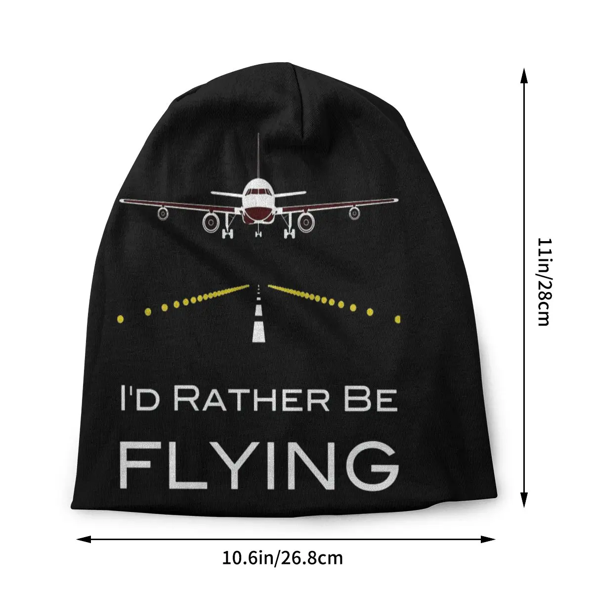 I'd Rather Be Flying Airplanes Airplane Lover Aesthetic Cap Warm Hip-hop Beanie Street Punk Gothic Hats Streetwear