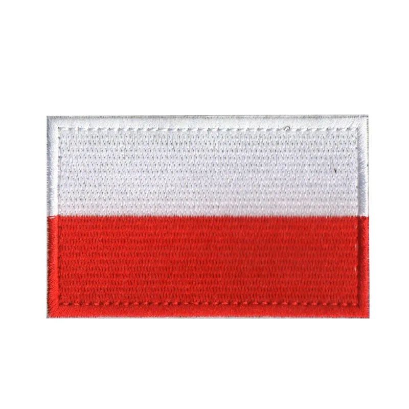 1PC Polish flag Poland Patches Opaska haftowane haczyk i pętla żelazko na haftowanej odznaka Wojskowy