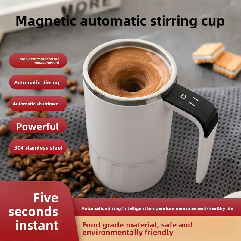 

New digital display temperature automatic mixing cup electric portable coffee cup rechargeable mag