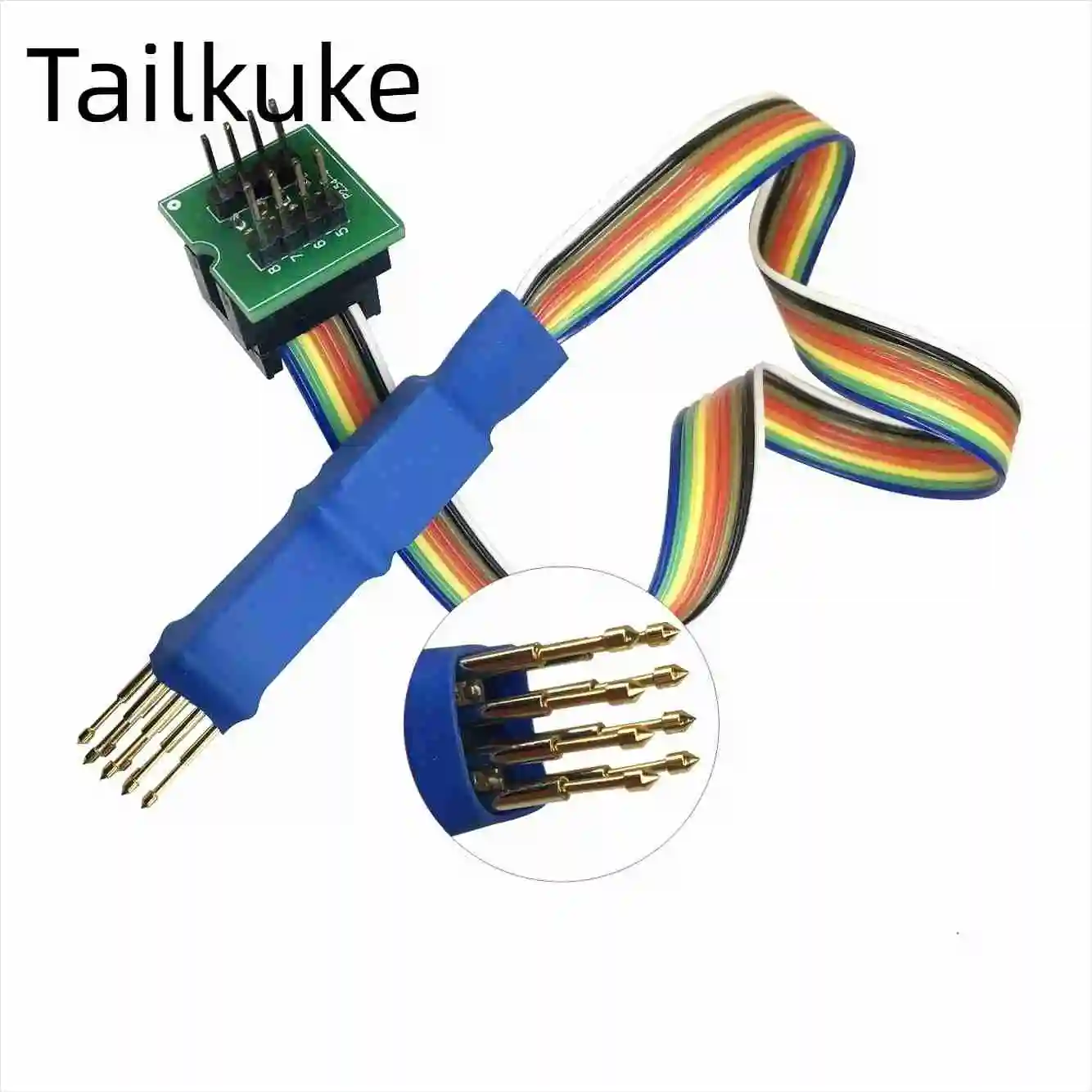 DIP8 Direct Insertion Chip Probe Wire Air Conditioner E-side Burning Top Pin Read-write Spring Pin 8-pin 2.54mm Solder Pad